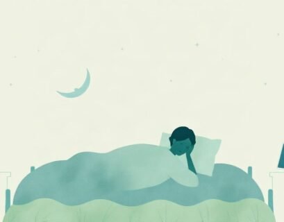 Illustration for the article "Sleep Hygiene: What the NHS and Science Say About Resting Better" showing sleep hygiene